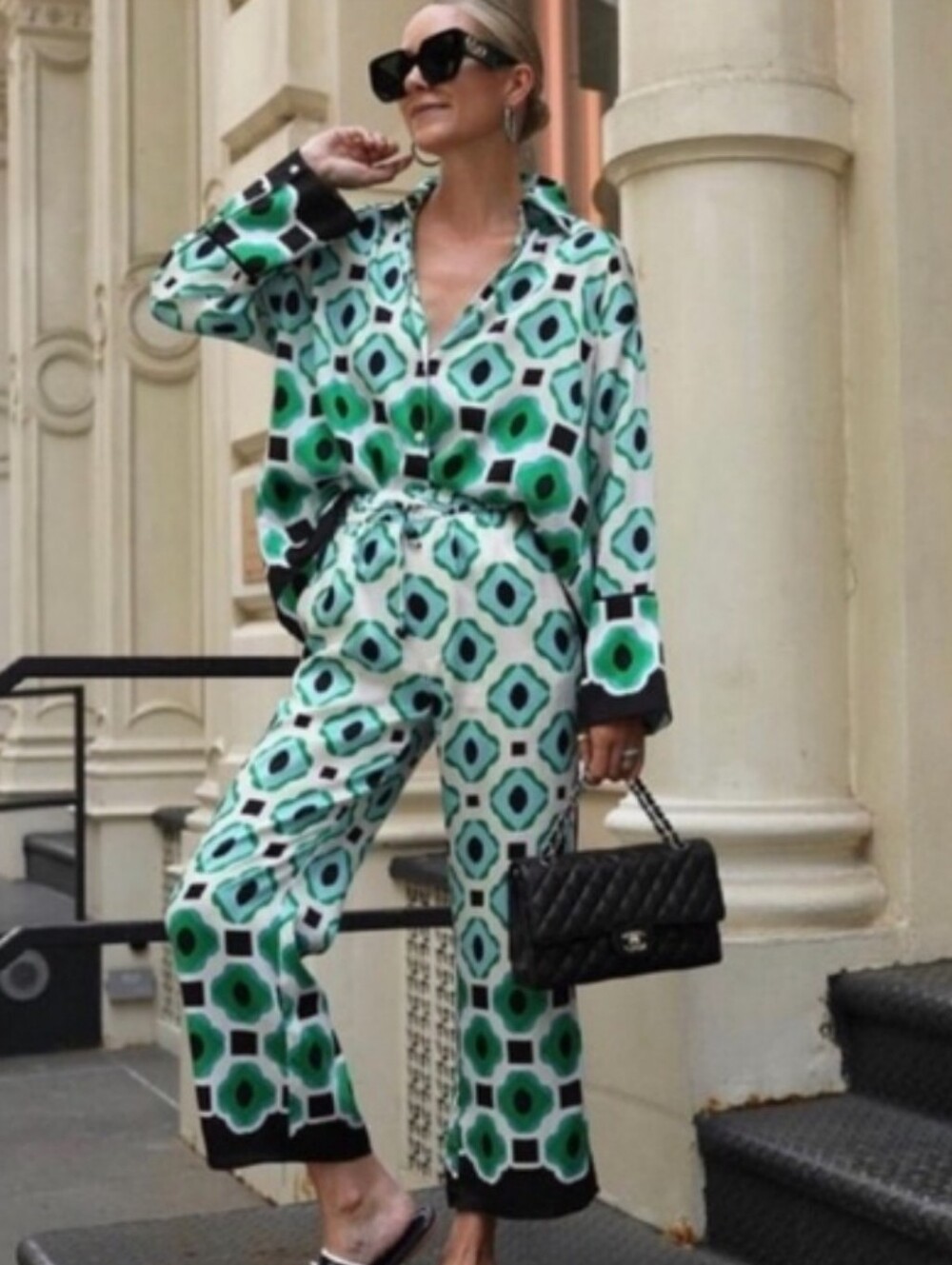 ZARA 2pc SET CO ORD Flowy Geometric Print Pants and TopSIZE XL/XXL - Picture 6 of 16